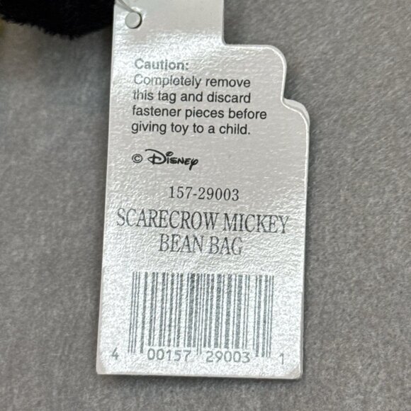 Mickey Mouse Scarecrow Disney World Bean Bag Plush 9" Stuffed Toy Animal - Picture 6 of 7